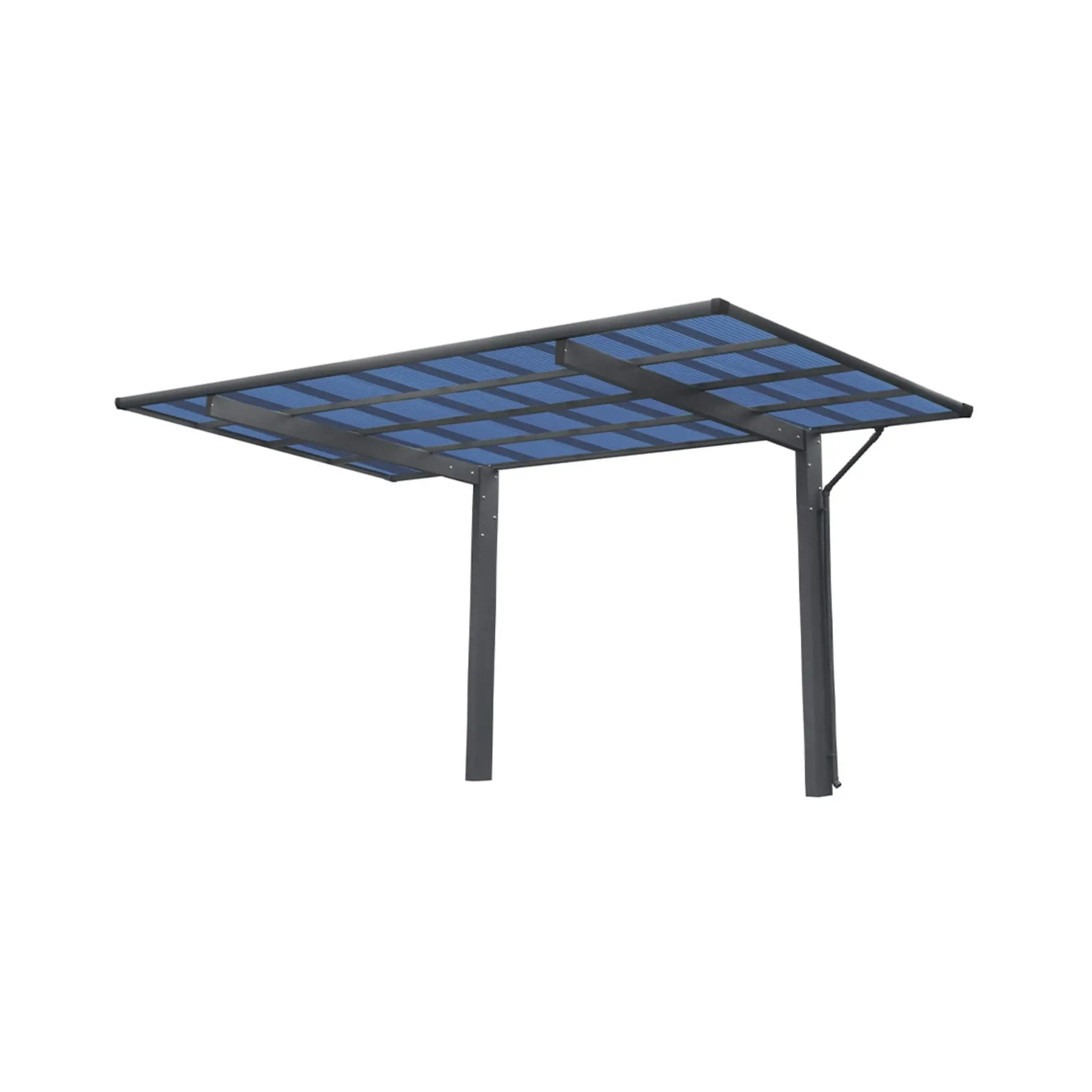 [10X17FT] Alora Extra-Large Heavy-Duty Outdoor Aluminum Single Side Carport With Galvanized Metal Roof (SAK31279) by SAKSBY WHOLESALE