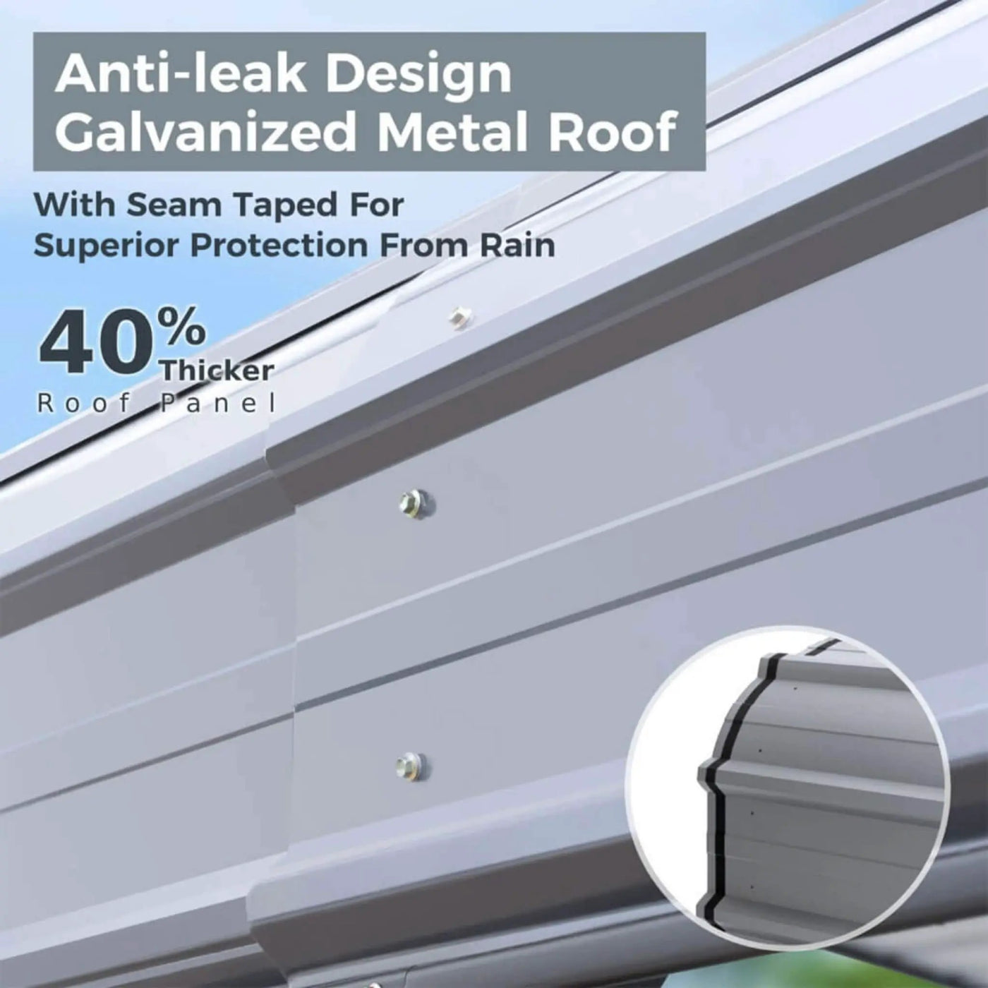[12X25FT] Alora Heavy-Duty Extra-Large Multi Vehicle Carport Kit With Galvanized Steel Roof (SAK37514) by SAKSBY WHOLESALE
