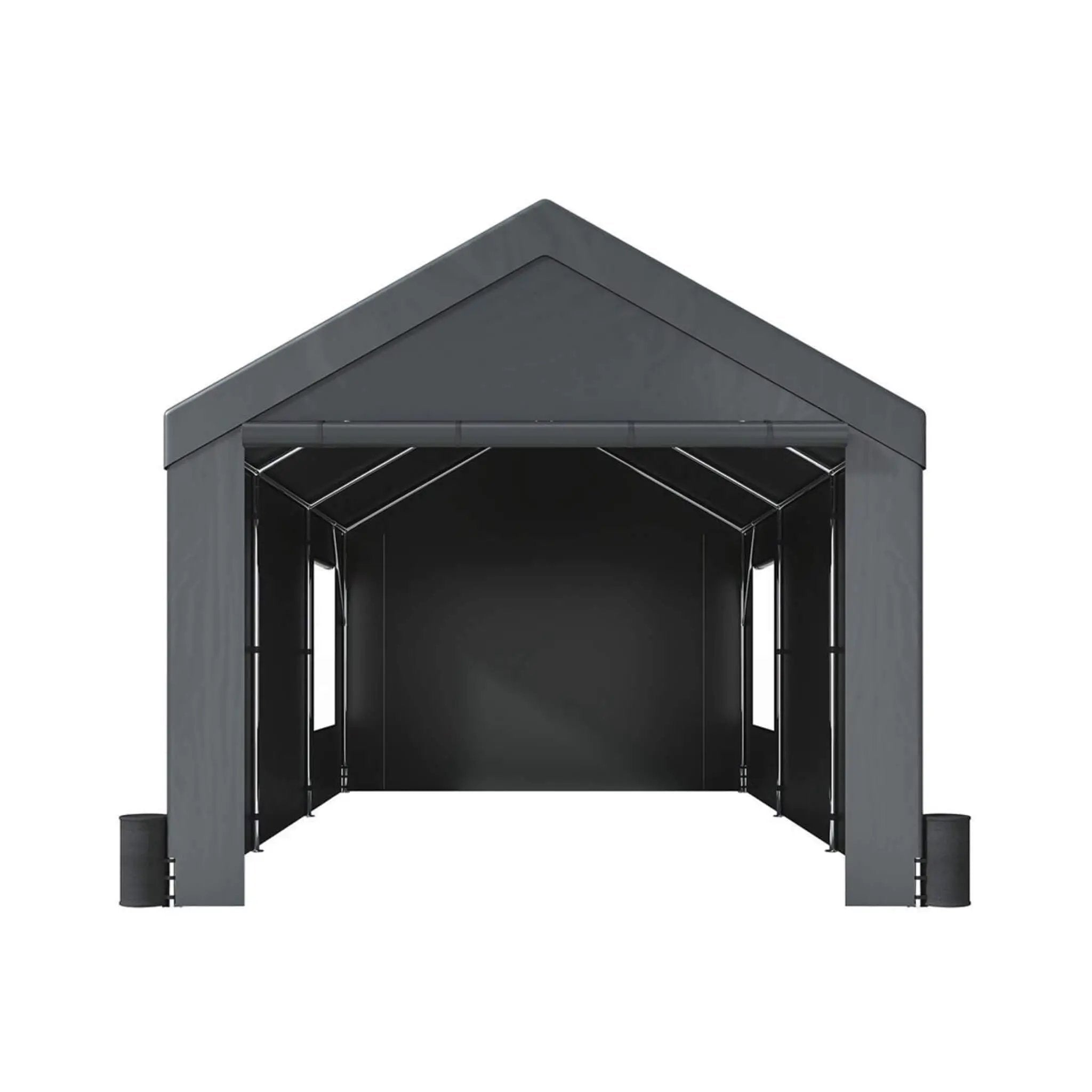 [12X20FT] Alora Heavy-Duty Outdoor Premium Garage Tarp Canopy Shelter W/ Removable Sidewalls (SAK94615) by SAKSBY WHOLESALE