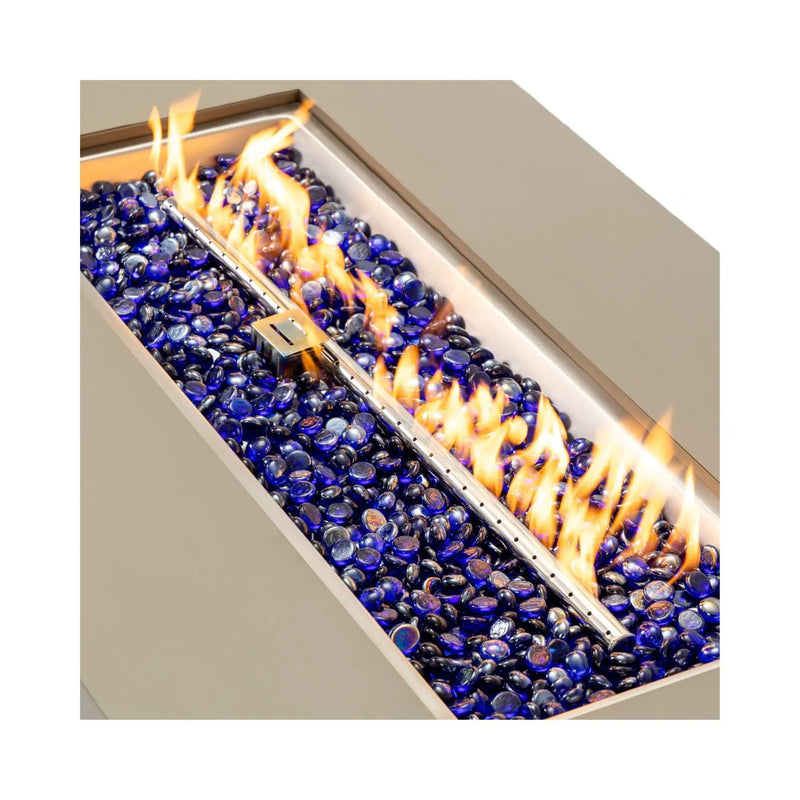 Alora Luxury 48-Inch Outdoor Wood Grain Iron Fire Pit Table With Lava Rocks (SAK37905) by SAKSBY WHOLESALE