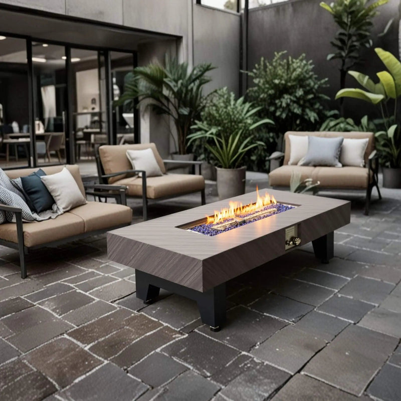 Alora 54-Inch Modern Outdoor Propane Fire Pit Table With Waterproof Cover (SAK42628) by SAKSBY WHOLESALE