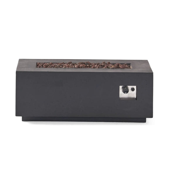 Premium Outdoor Contemporary 40K BTU Rectangular Propane Gas Fire Pit Table (SAK96153)