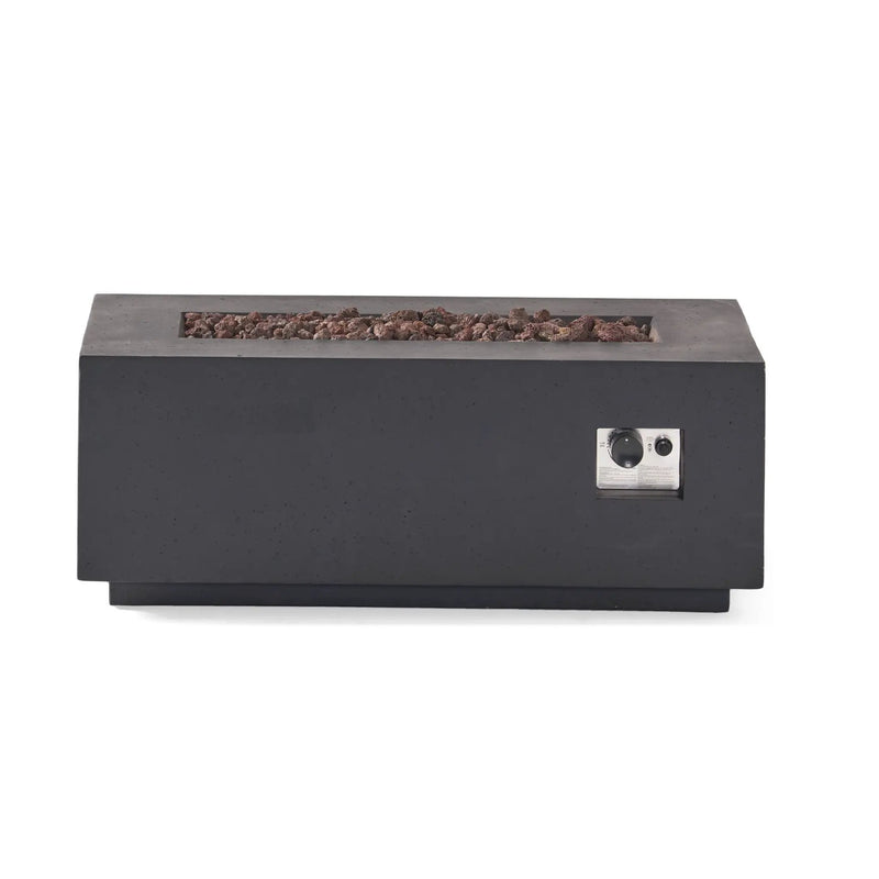Alora Premium Outdoor Contemporary 40K BTU Rectangular Propane Gas Fire Pit Table (SAK96153) by SAKSBY WHOLESALE