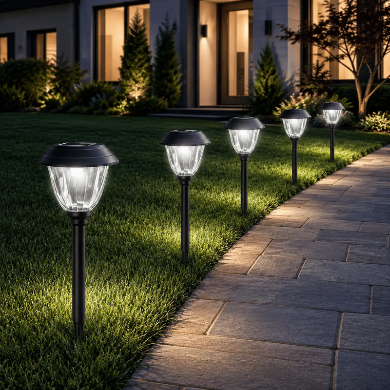 Alpan 10 Pack Solar Pathway LED Lights Outdoor-Stainless Steel 15 Lumen( Bronze ) by Outdoor Solar Outlet