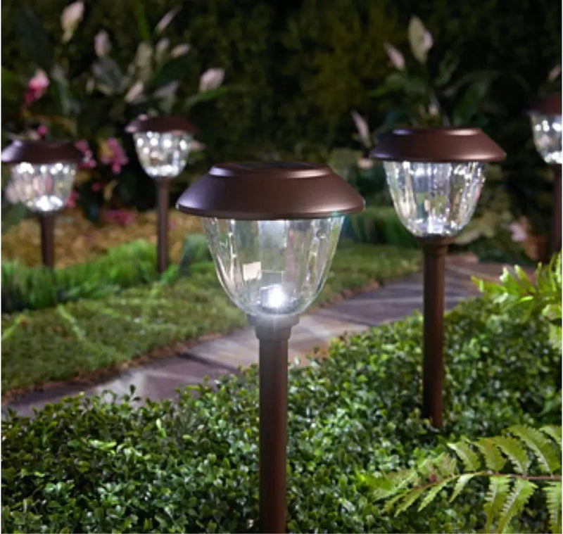Alpan 10 Pack Solar Pathway LED Lights Outdoor-Stainless Steel 15 Lumen( Bronze ) by Outdoor Solar Outlet