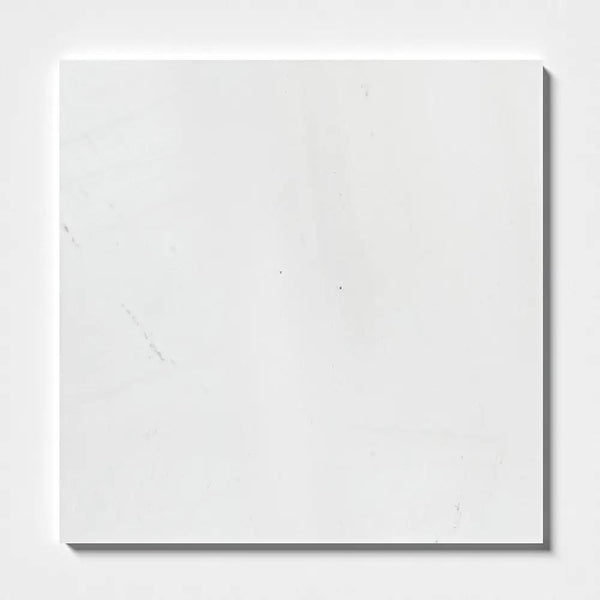 Alpina White T Honed Marble Tiles 18x18