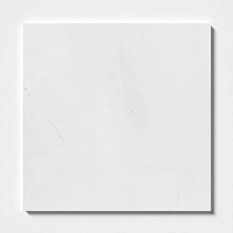 Alpina White T Honed Marble Tiles 18x18 by Stonetiledepot