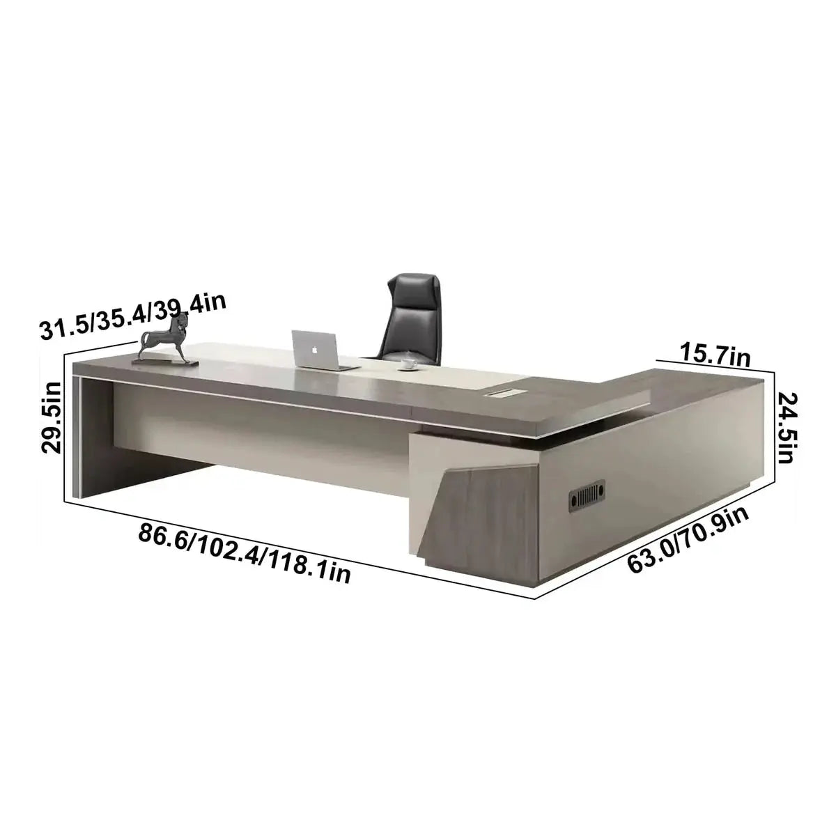 Altair · Modern L-Shaped Executive Desk by Arc Grove