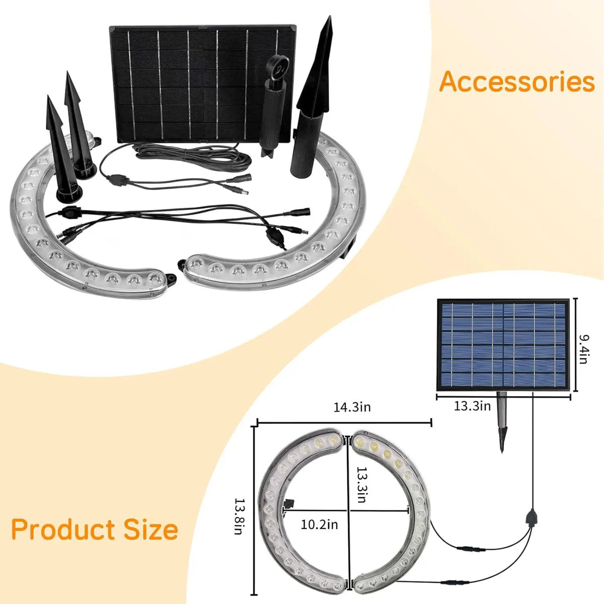 Aluminum Solar Palm Tree Lights Outdoor Uplight Landscape Spotlights Solar Powered 32 LEDs by Outdoor Solar Outlet