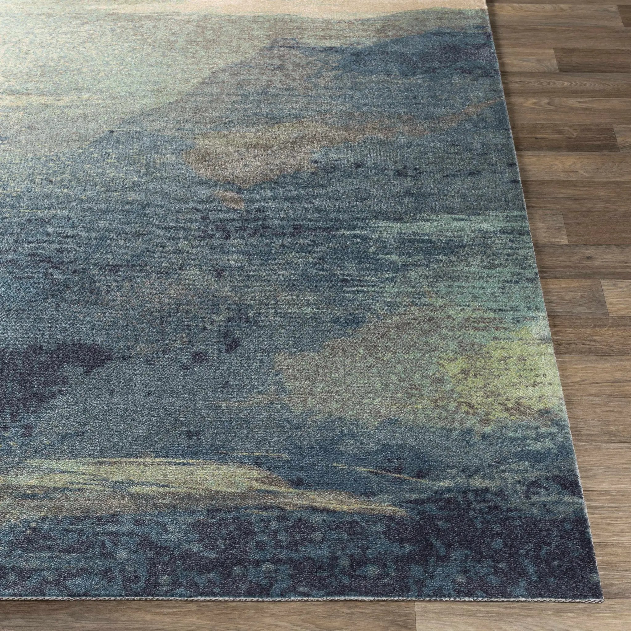 Alvaton Abstract Blue Rug by Boutique Rugs