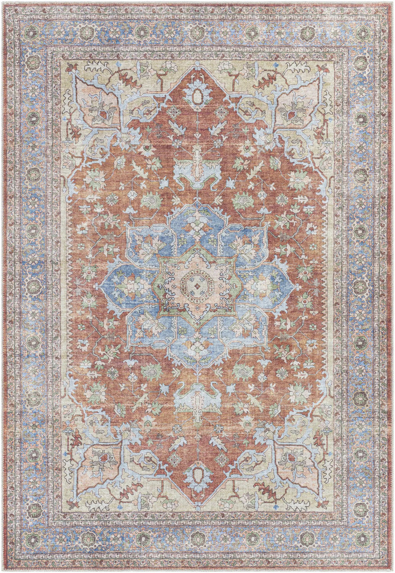 Brown Bagamanoc Medallion Washable Area Rug by Hauteloom
