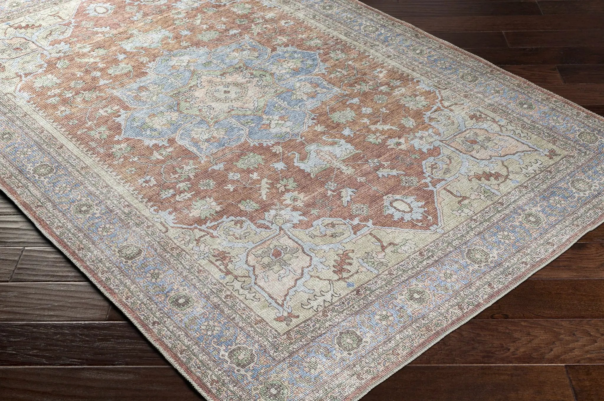 Brown Bagamanoc Medallion Washable Area Rug by Hauteloom