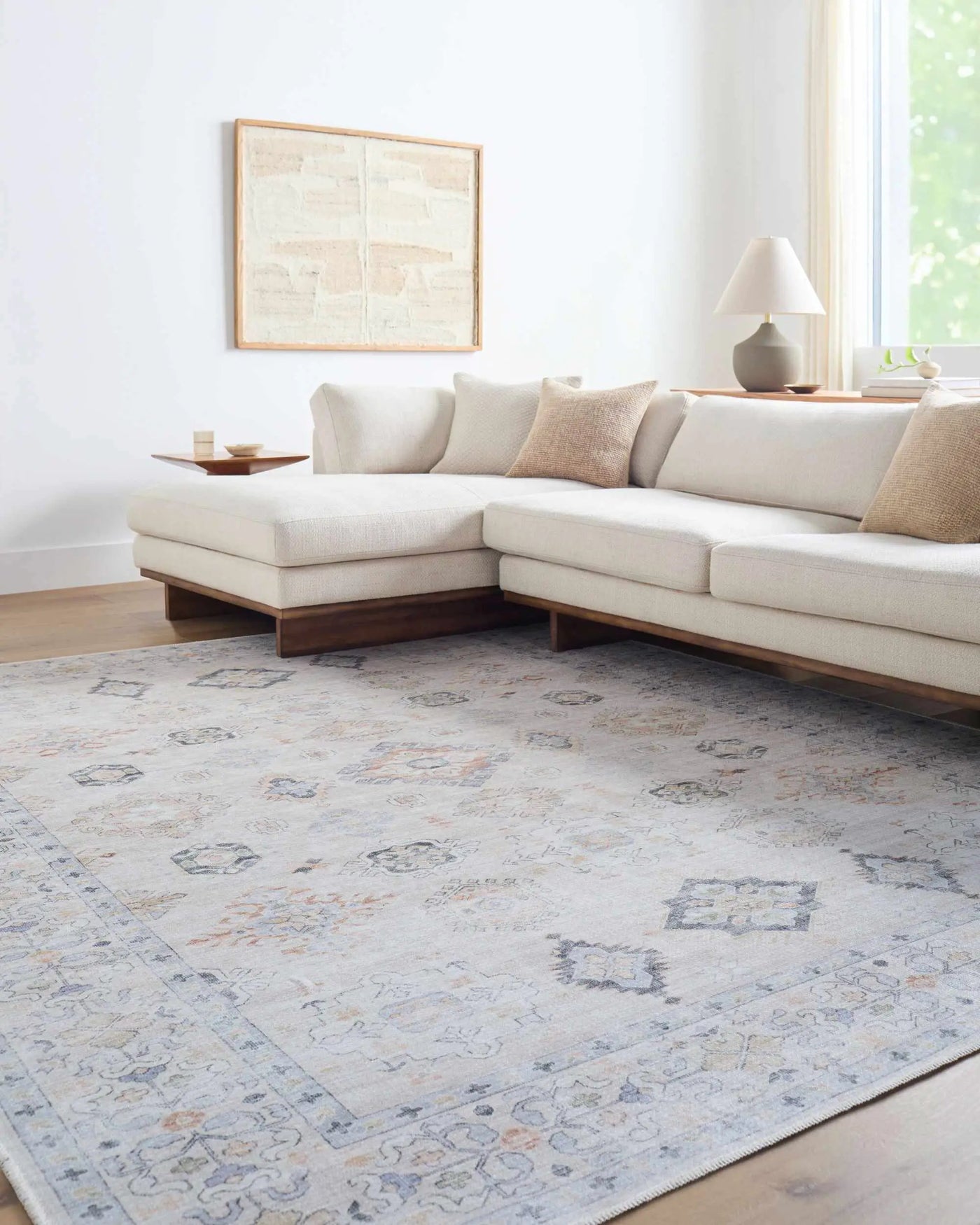Beige Beckett Washable Rug - Clearance by Boutique Rugs