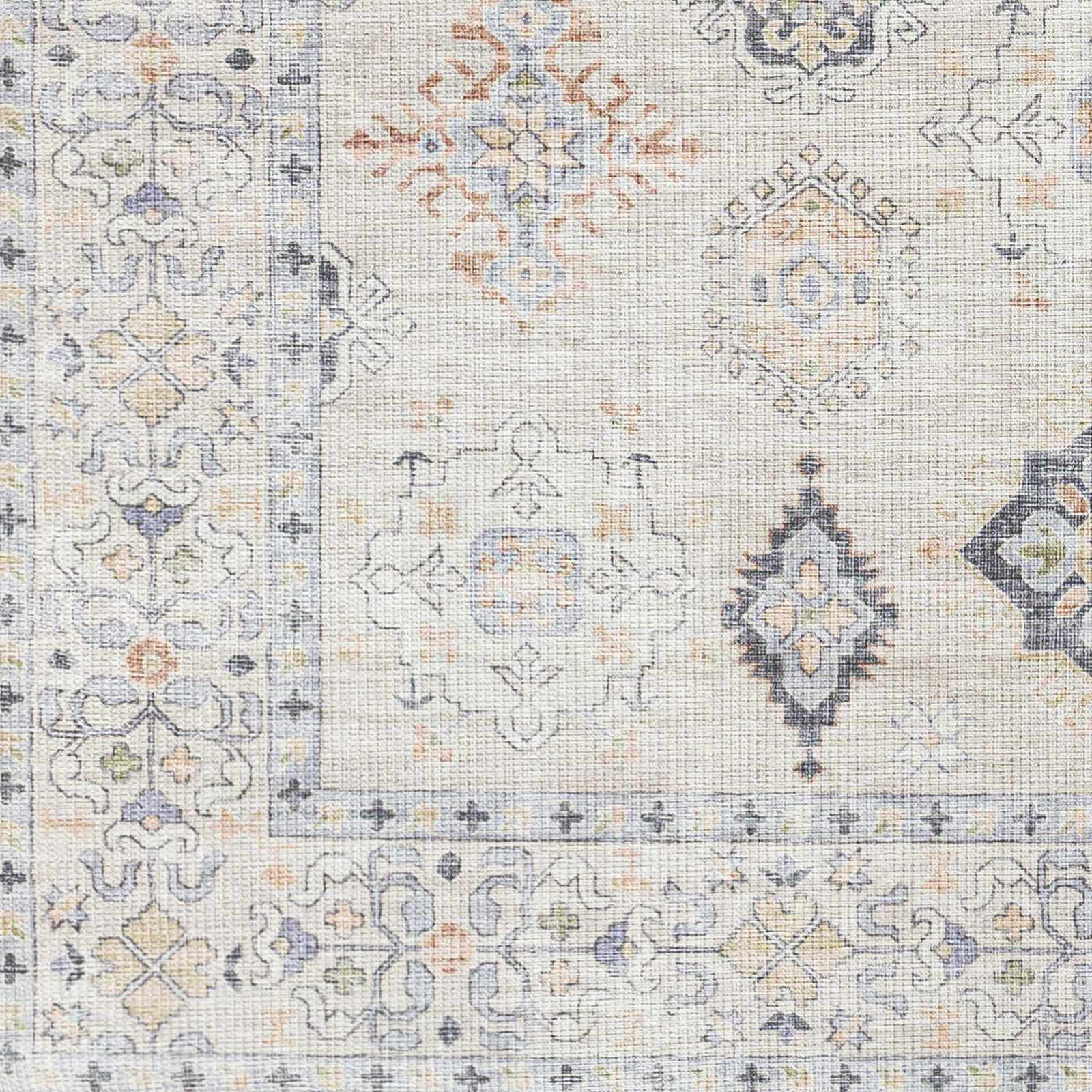 Beige Beckett Vintage Washable Area Rug by Hauteloom