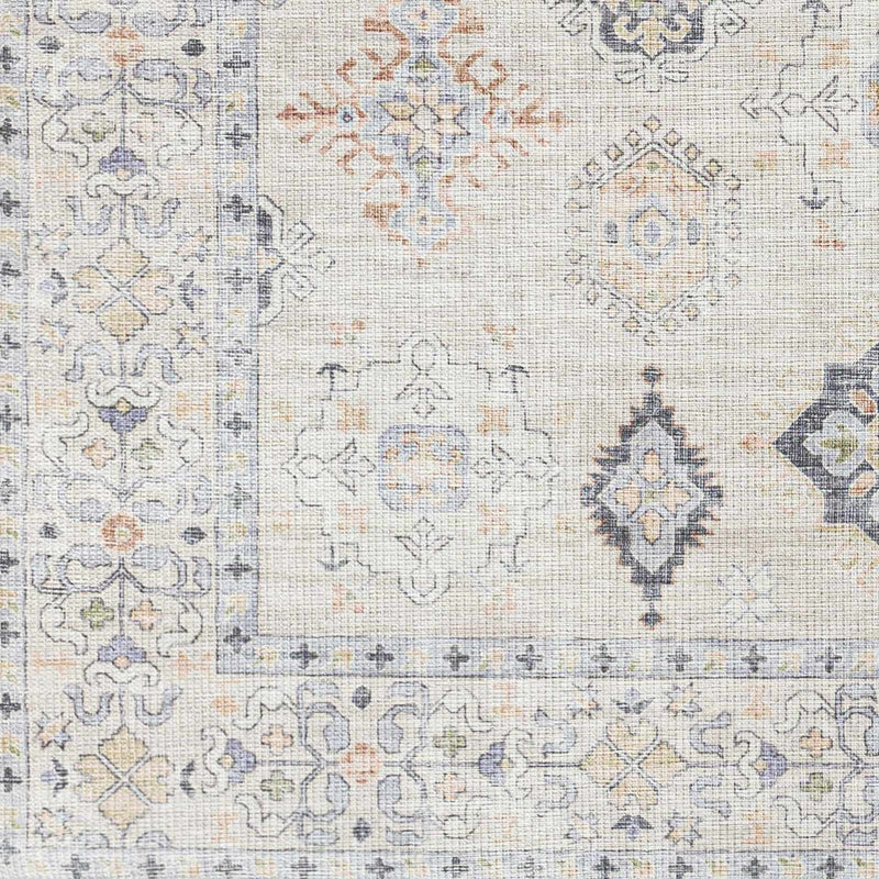 Beige Beckett Vintage Washable Area Rug by Hauteloom