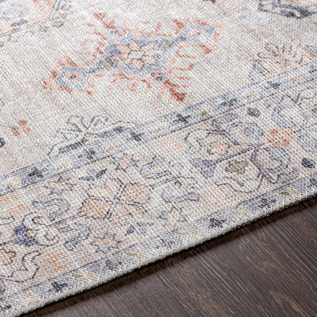 Beige Beckett Vintage Washable Area Rug by Hauteloom