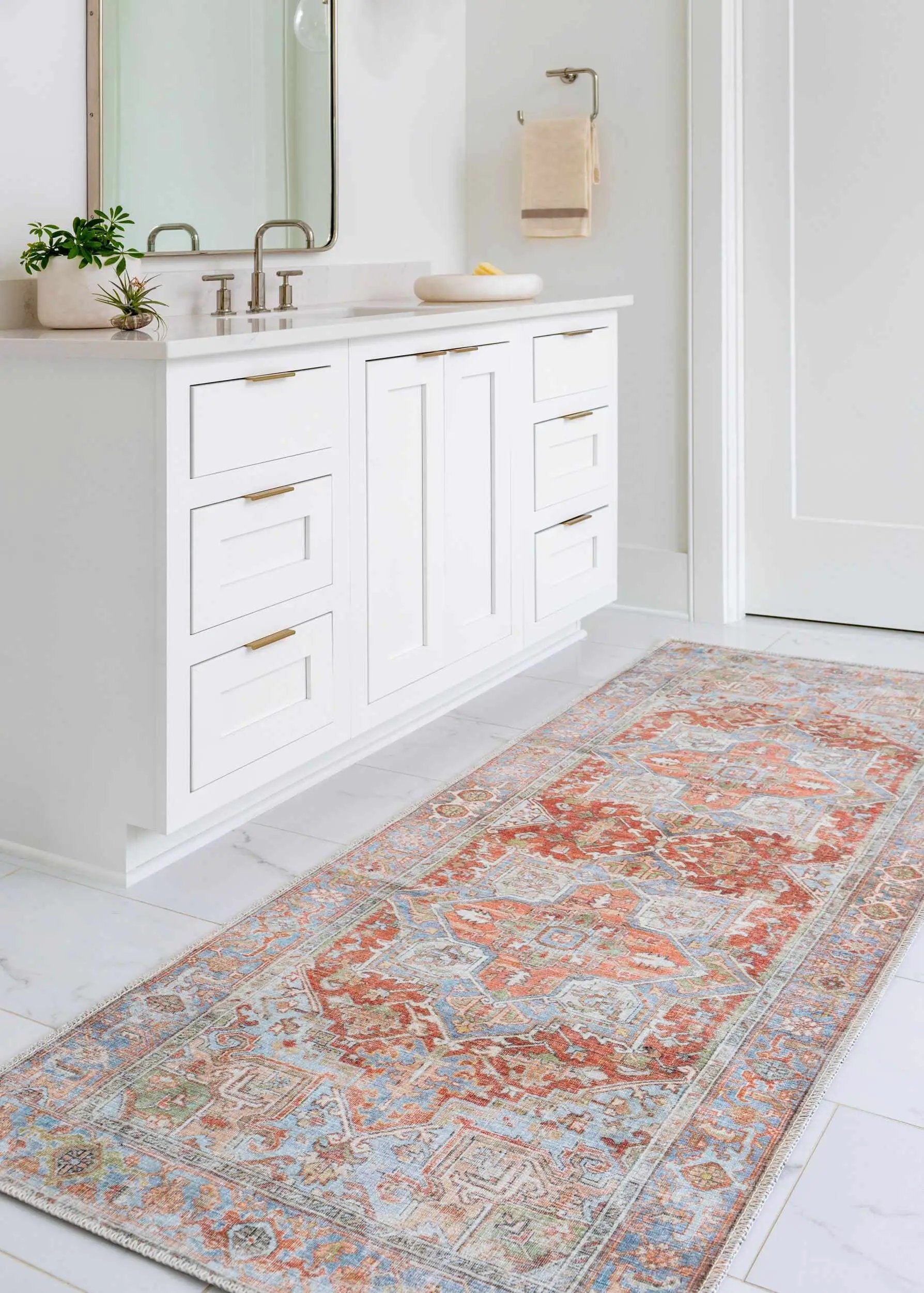 Rust Maayon Washable Rug by Boutique Rugs