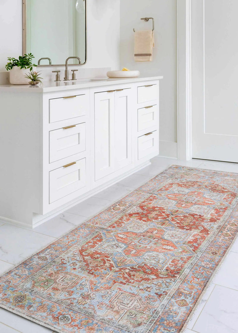Rust Maayon Washable Rug by Boutique Rugs