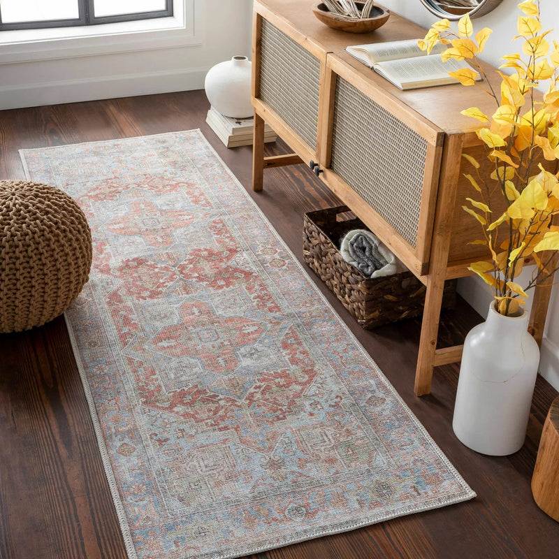Maayon Medallion Rust Washable Area Rug by Hauteloom