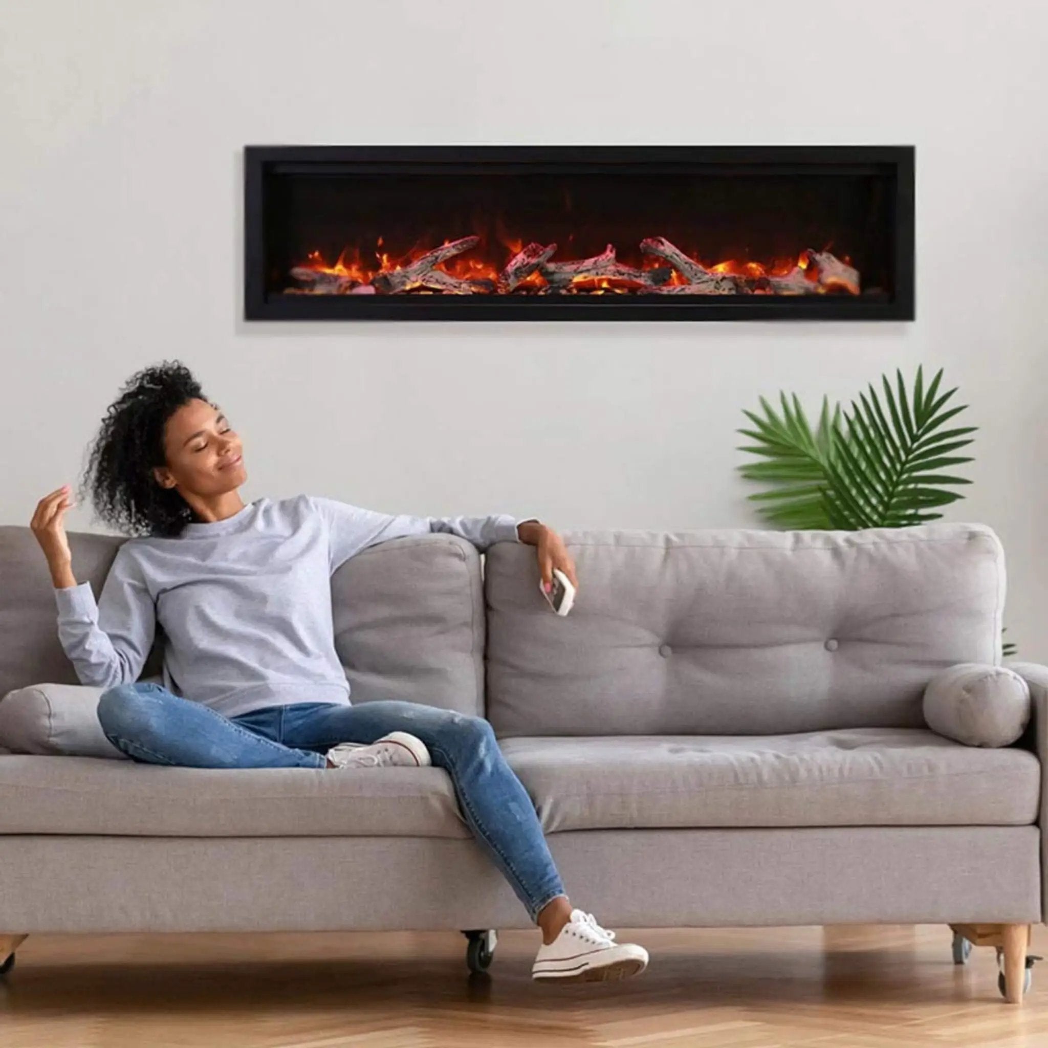 Amantii Symmetry Bespoke 50-Inch Smart Electric Fireplace [SYM-50-BESPOKE] (SAK12957) by SAKSBY WHOLESALE