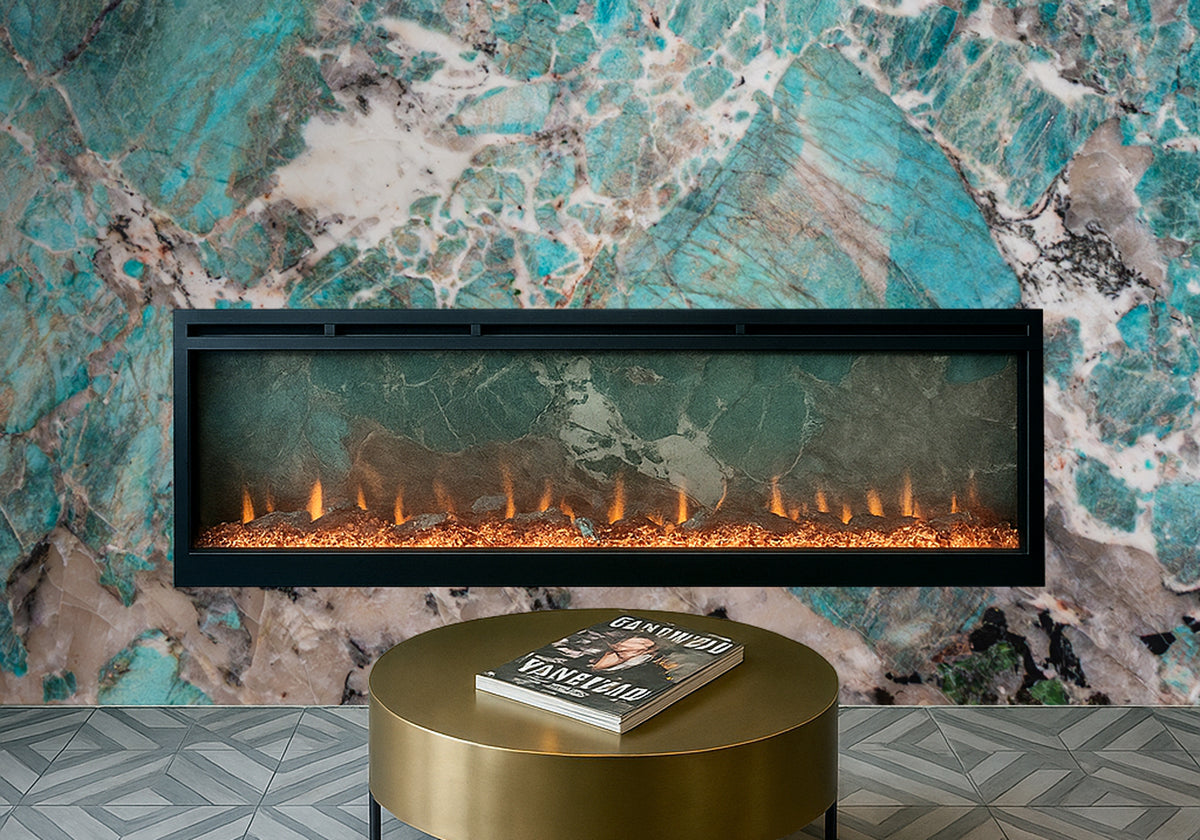 Amazonite Polished Quartzite Slab Random room scene 3