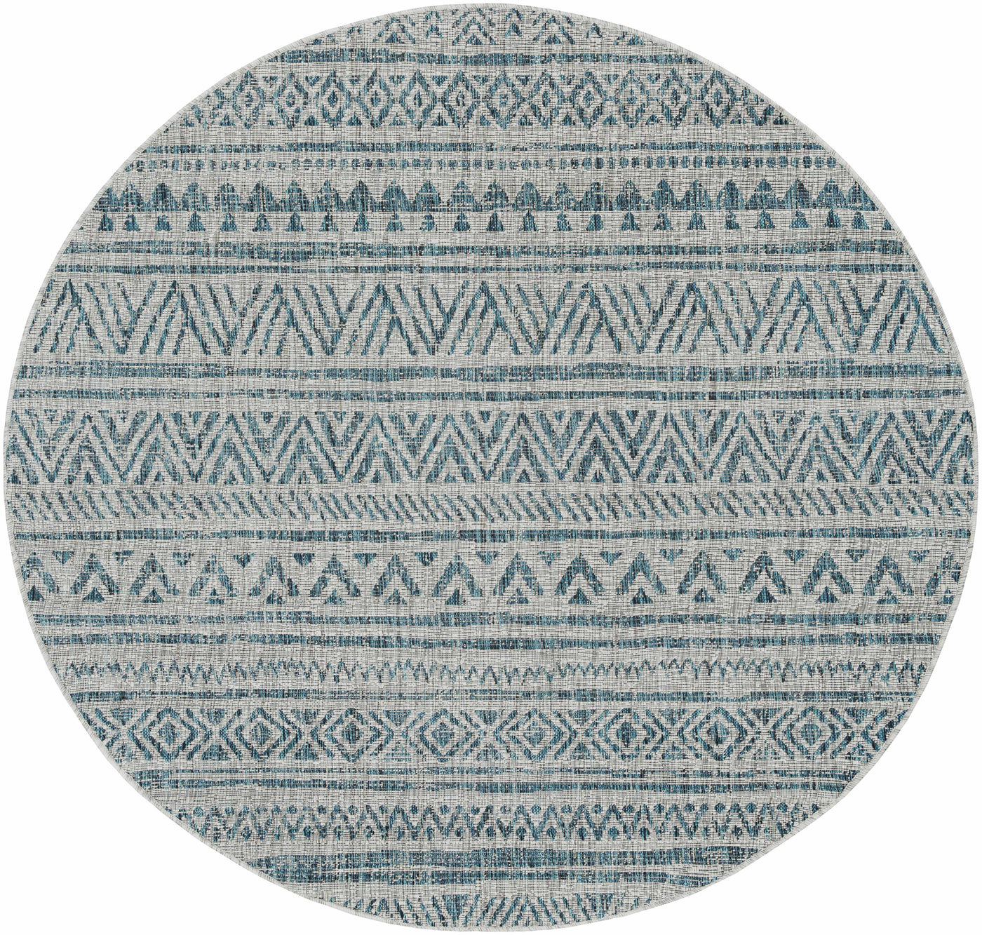Novato Aqua All Over Pattern Performance Outdoor Rug by Boutique Rugs