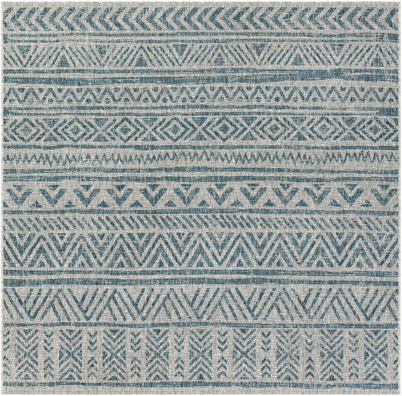 Novato Aqua All Over Pattern Performance Outdoor Rug by Boutique Rugs