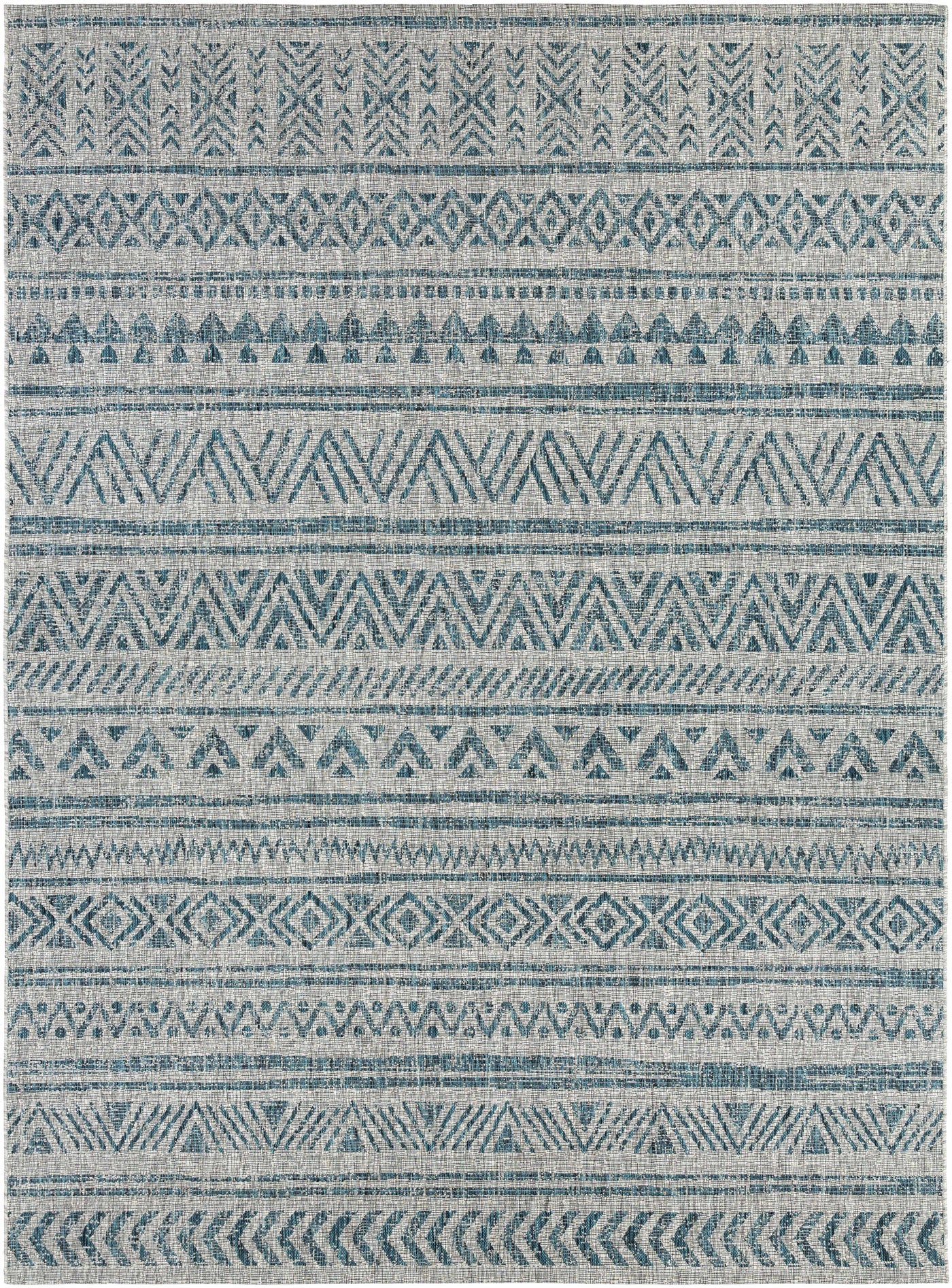 Novato Aqua All Over Pattern Performance Outdoor Rug by Boutique Rugs