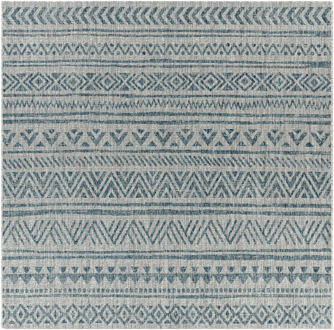 Novato Aqua All Over Pattern Performance Outdoor Rug by Boutique Rugs