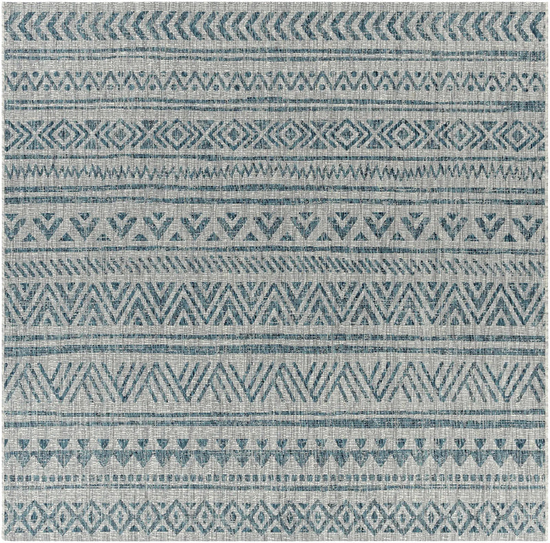 Novato Aqua All Over Pattern Performance Outdoor Rug by Boutique Rugs