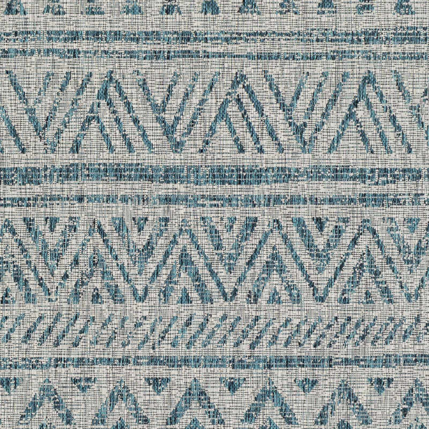 Novato Aqua All Over Pattern Performance Outdoor Rug by Boutique Rugs
