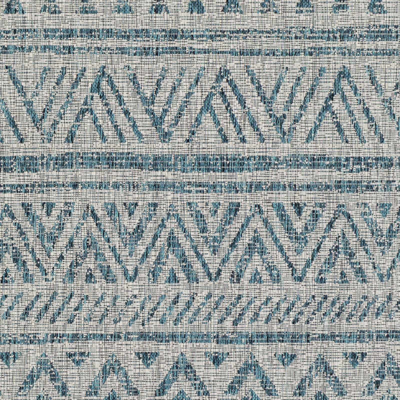 Novato Aqua All Over Pattern Performance Outdoor Rug by Boutique Rugs