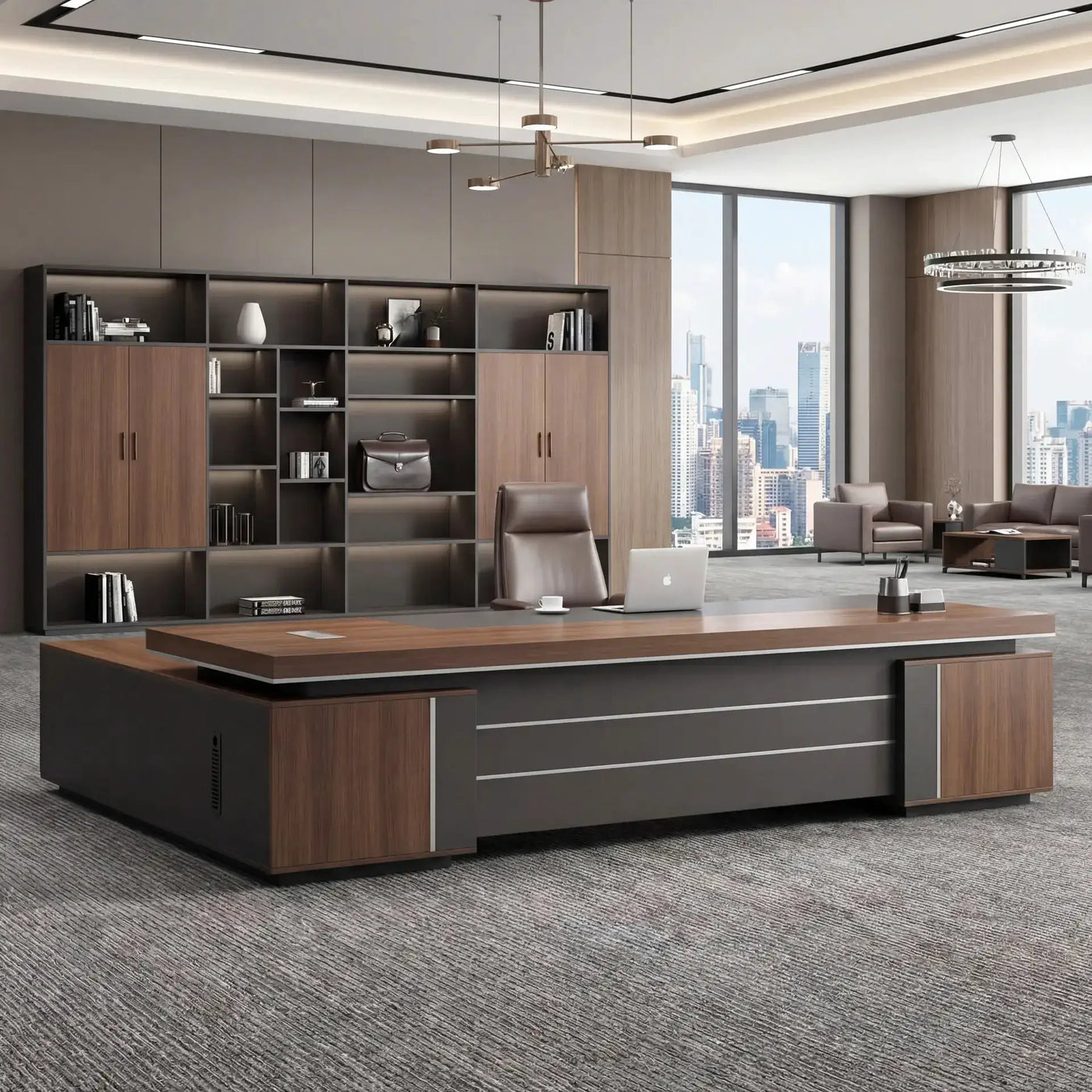 August · Modern Executive L-Shaped Desk by Arc Grove