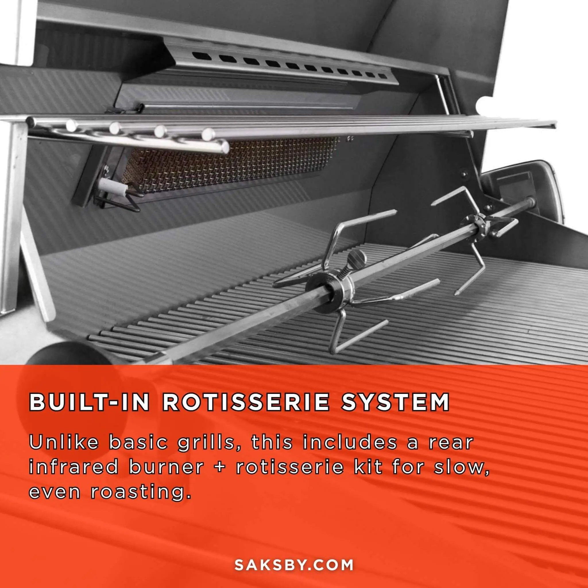 American Outdoor Grill L-Series 30-Inch 3-Burner Built-In Natural Gas Grill W/ Rotisserie Kit [30NBL] (SAK57636) by SAKSBY WHOLESALE