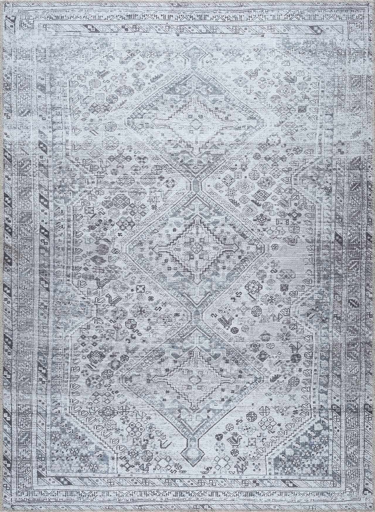 Barny Gray Denim Washable Rug - Clearance by Boutique Rugs