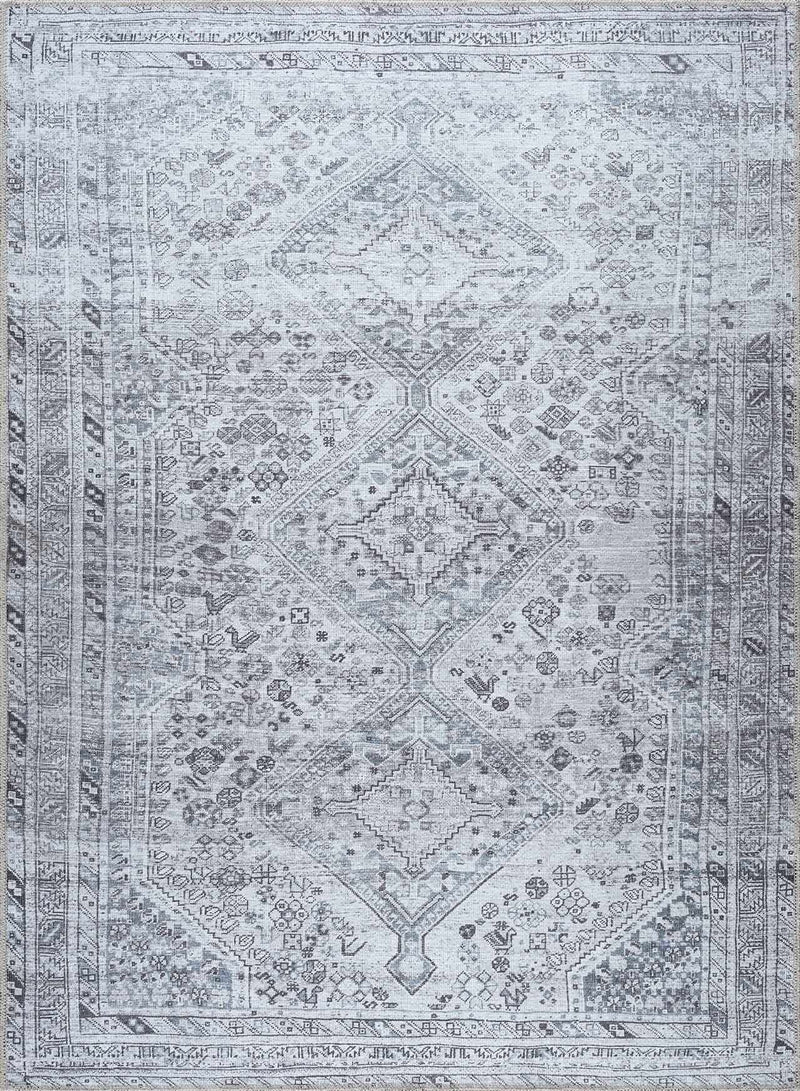 Barny Gray Denim Washable Rug - Clearance by Boutique Rugs