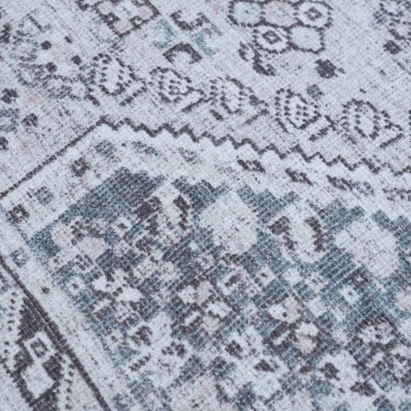 Barny Gray Denim Washable Rug - Clearance by Boutique Rugs