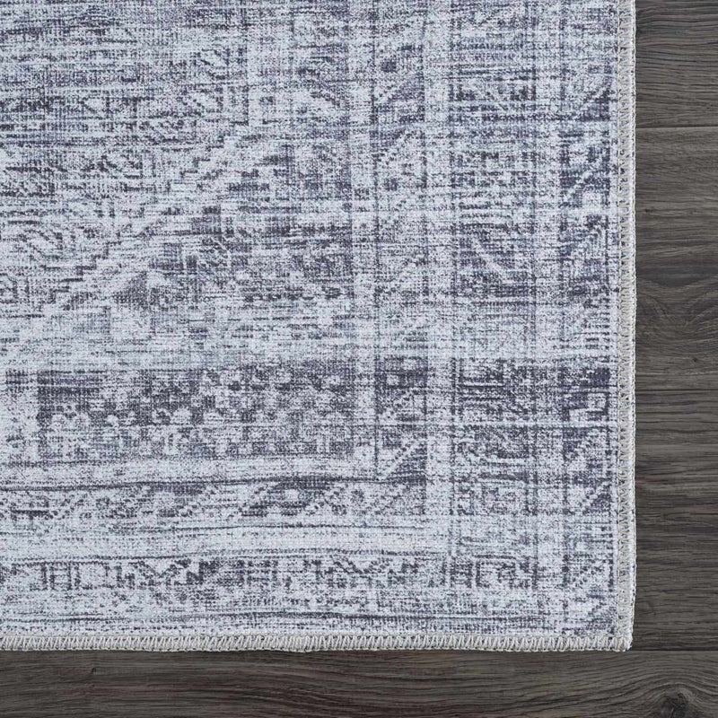 Barny Gray Blue Washable Rug - Clearance by Boutique Rugs