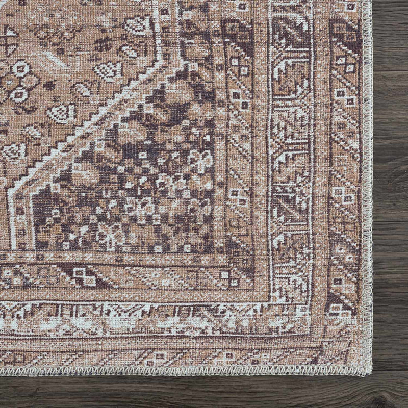 Barny Brown Flat Pile Washable Rug - Clearance by Boutique Rugs