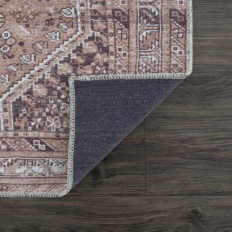 Barny Brown Flat Pile Washable Rug - Clearance by Boutique Rugs