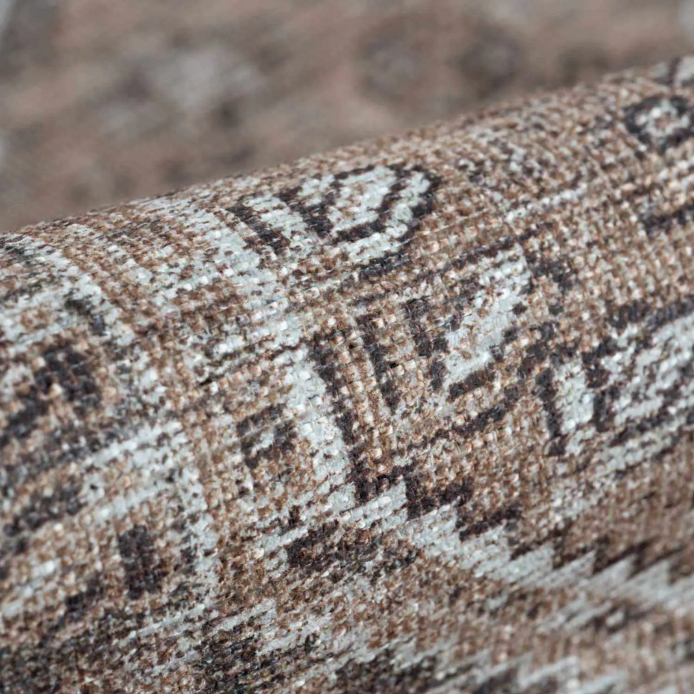 Barny Brown Flat Pile Washable Rug - Clearance by Boutique Rugs