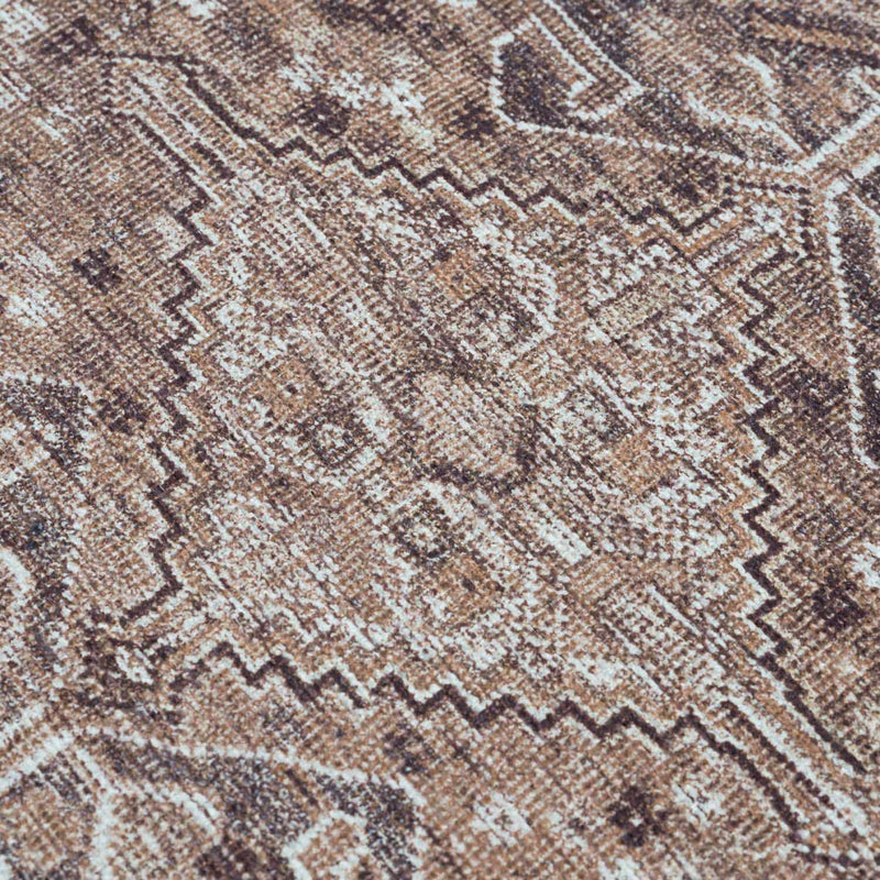 Barny Brown Flat Pile Washable Rug - Clearance by Boutique Rugs