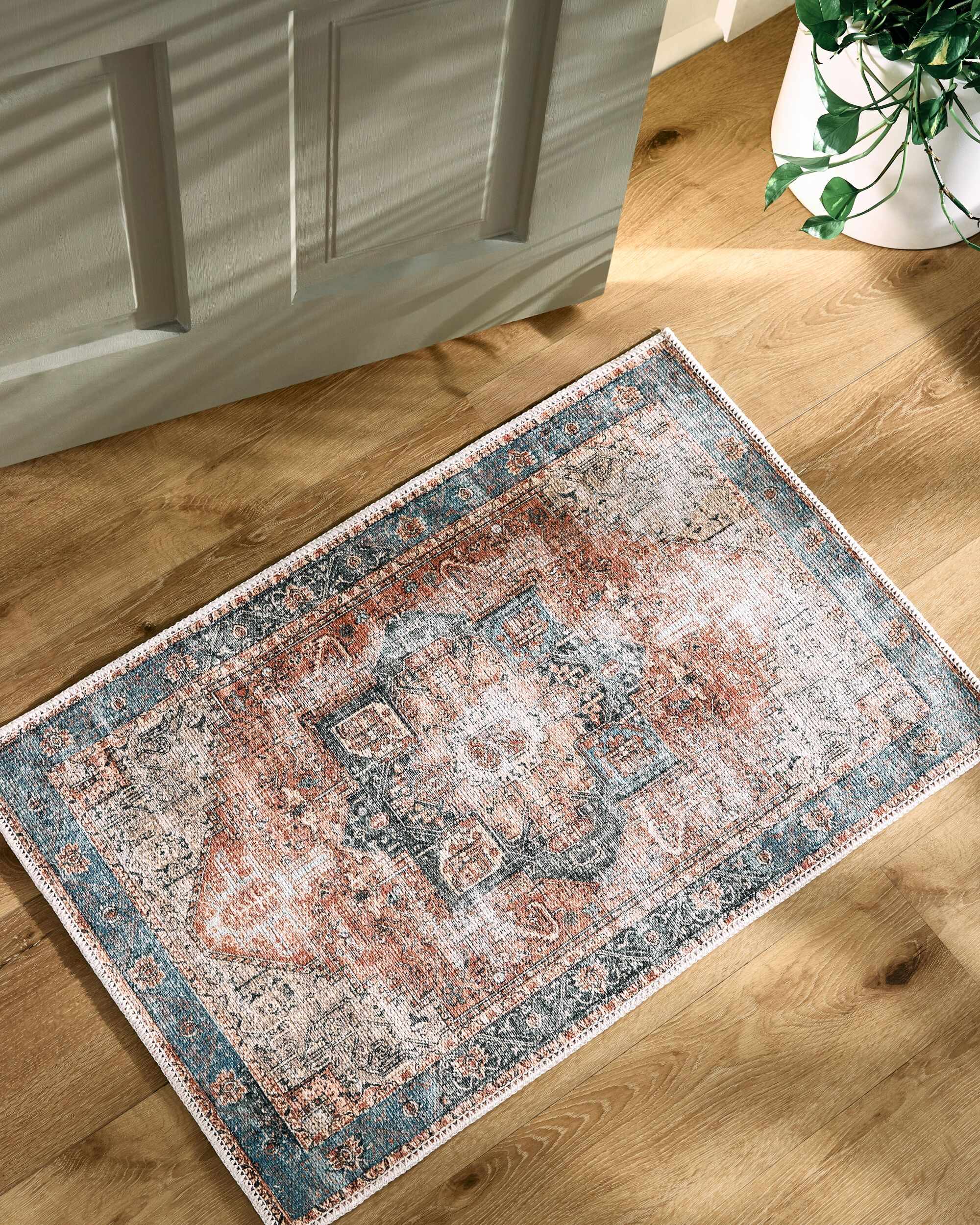 Rosman Distressed Washable Area Rug by Boutique Rugs