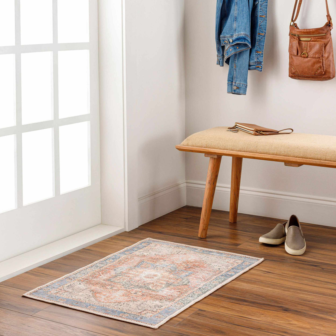 Rosman Distressed Washable Area Rug by Boutique Rugs
