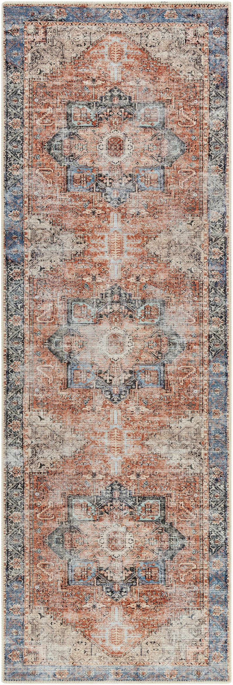 Rosman Distressed Washable Rug by Hauteloom