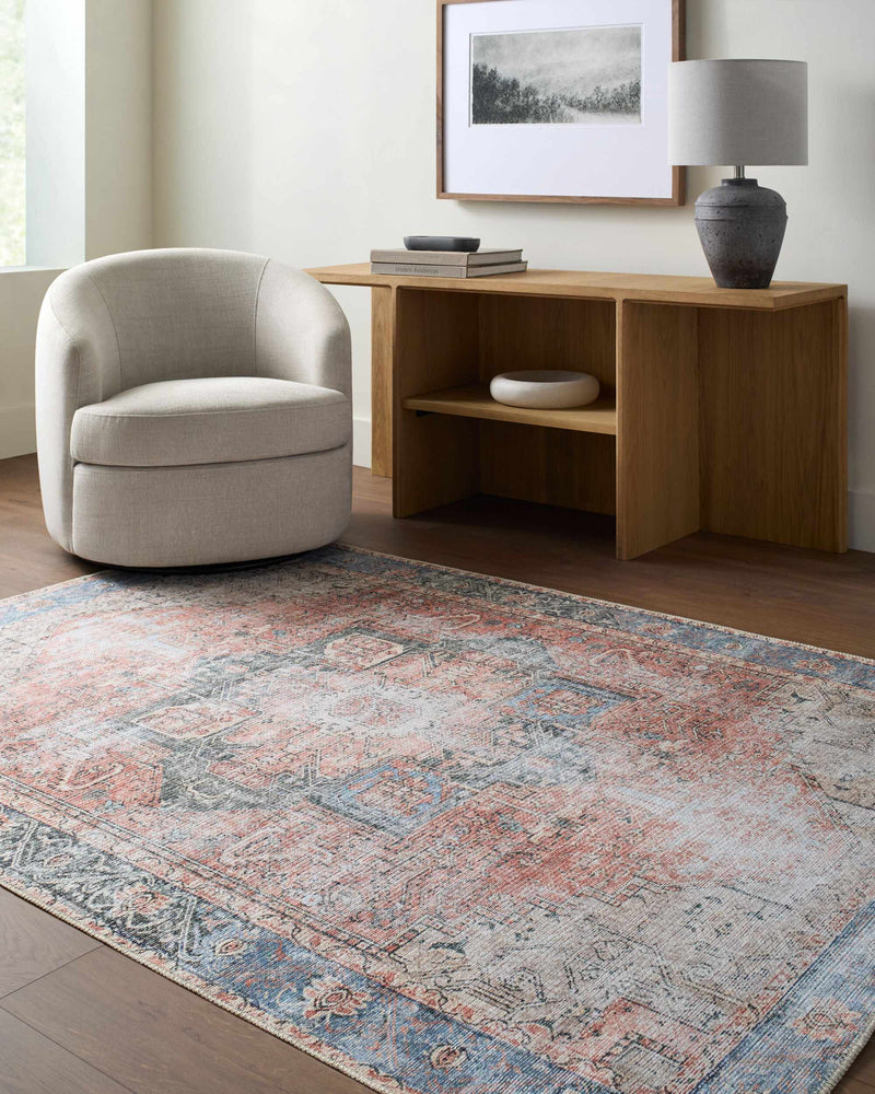 Rosman Distressed Washable Area Rug by Boutique Rugs