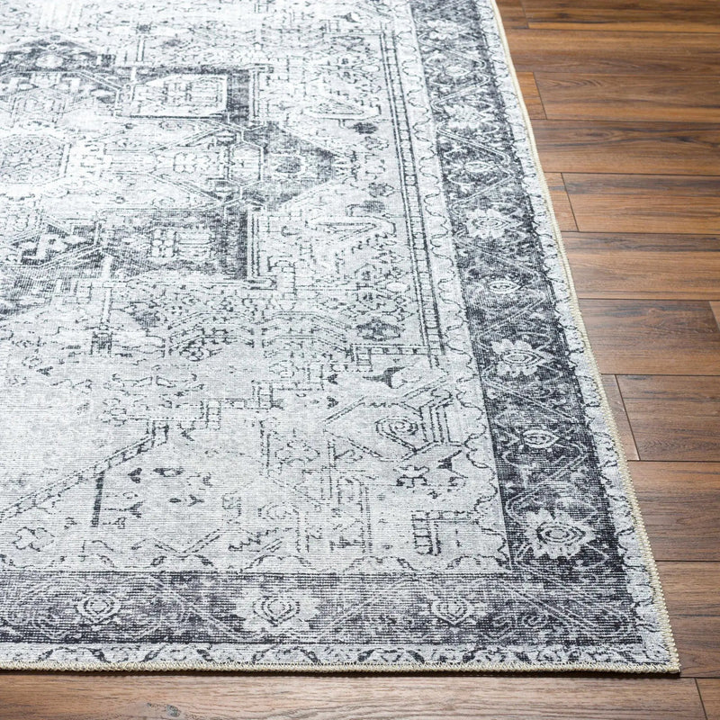 Rosman Gray Washable Area Rug by Hauteloom