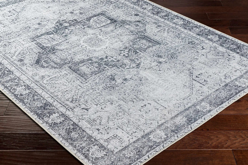 Rosman Gray Washable Area Rug by Hauteloom
