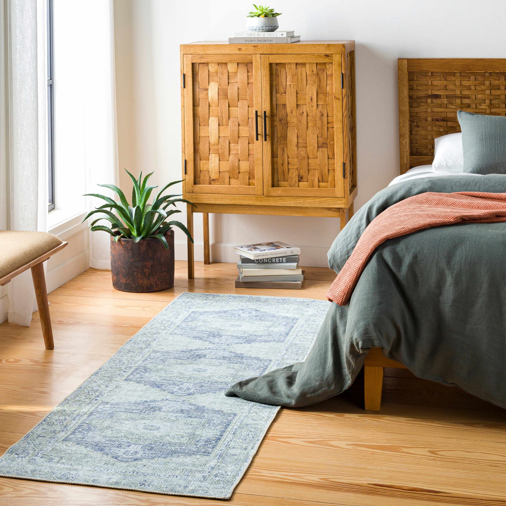 Rosman Olive Washable Area Rug by Hauteloom