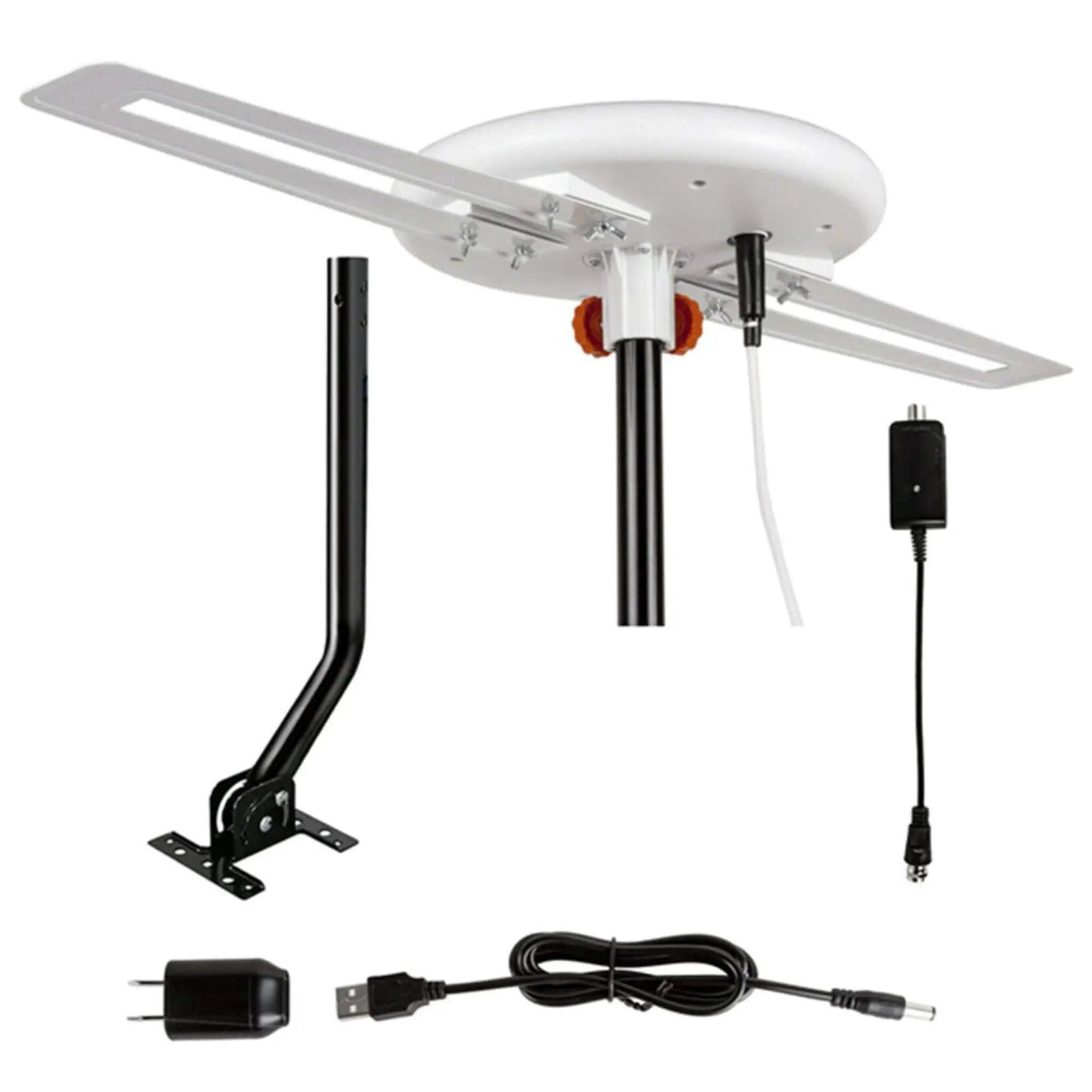 Amplified Outdoor Long Range Omni Directional Digital HDTV Antenna, 150 Miles (SAK91588) by SAKSBY WHOLESALE